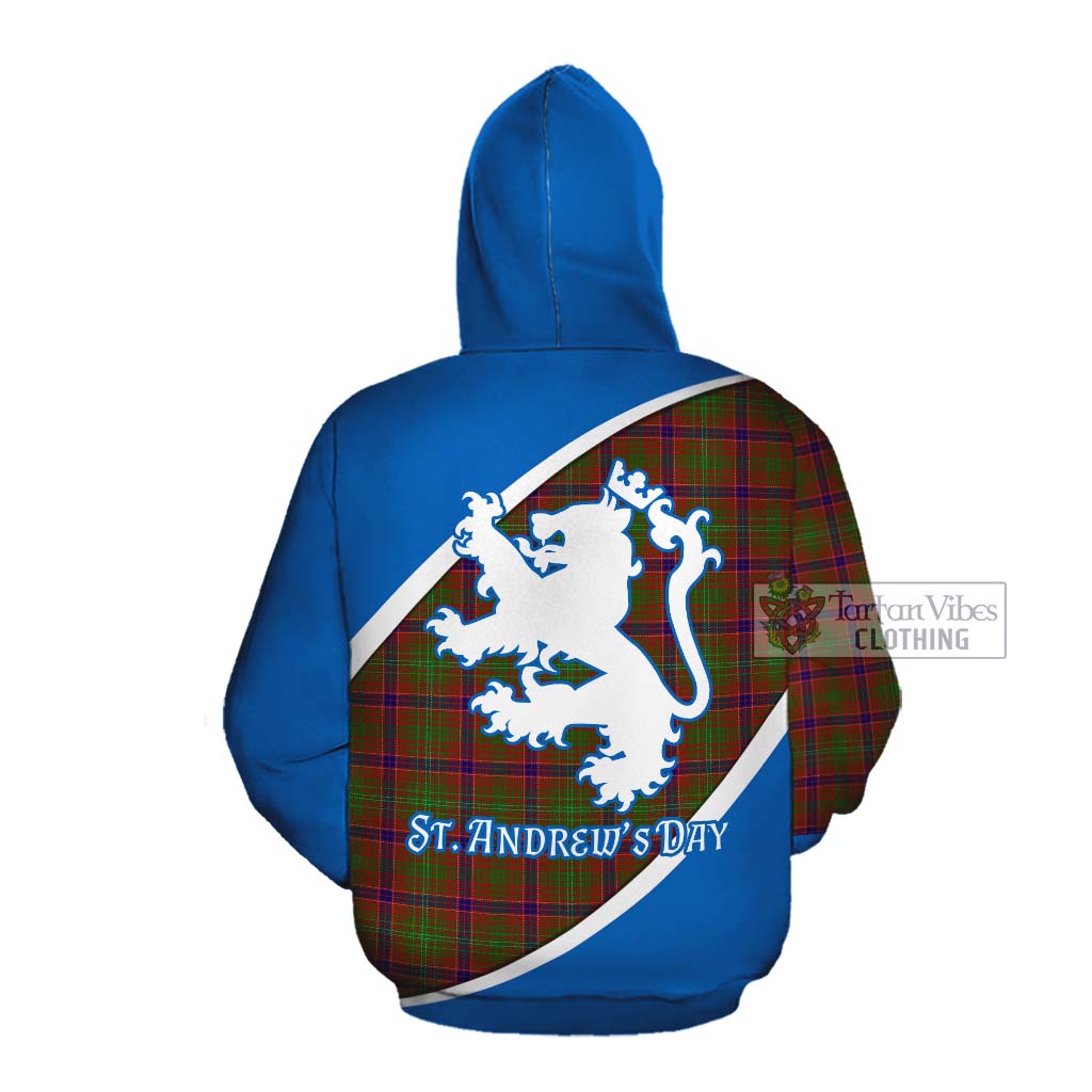 Tartan Vibes Clothing Lumsden Family Crest Tartan Cotton Hoodie Celebrate Saint Andrew's Day in Style