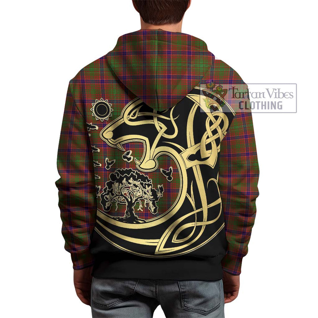 Lumsden Tartan Hoodie with Family Crest Celtic Wolf Style - Tartan Vibes Clothing