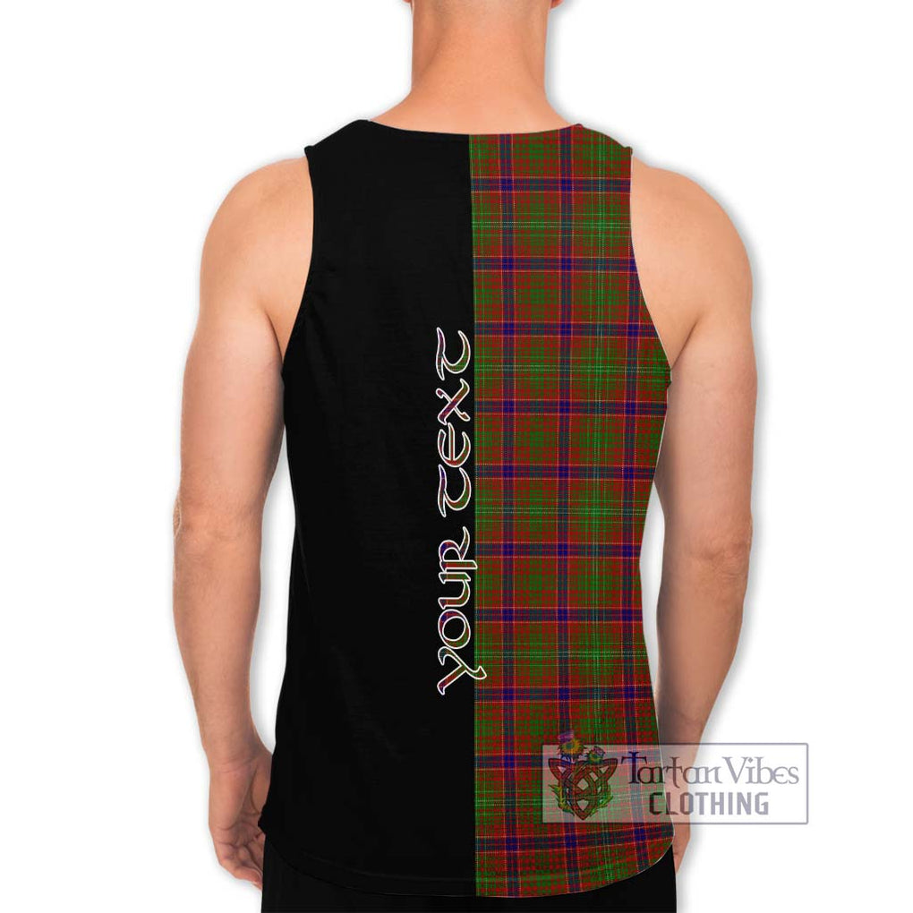 Lumsden Tartan Men's Tank Top with Family Crest and Half Of Me Style - Tartanvibesclothing Shop