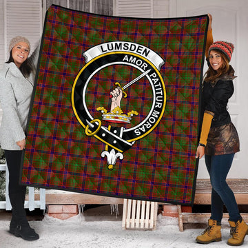 Lumsden Tartan Quilt with Family Crest