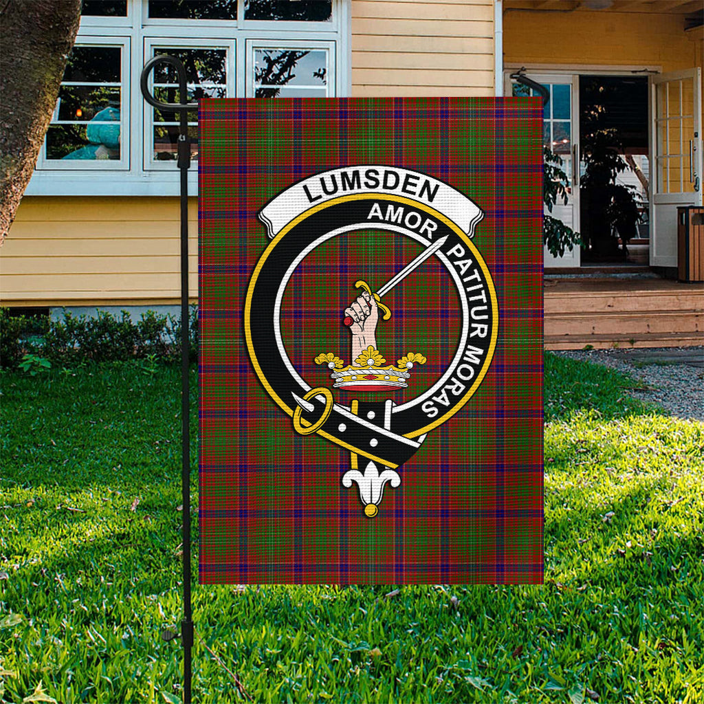 Lumsden Tartan Flag with Family Crest - Tartan Vibes Clothing