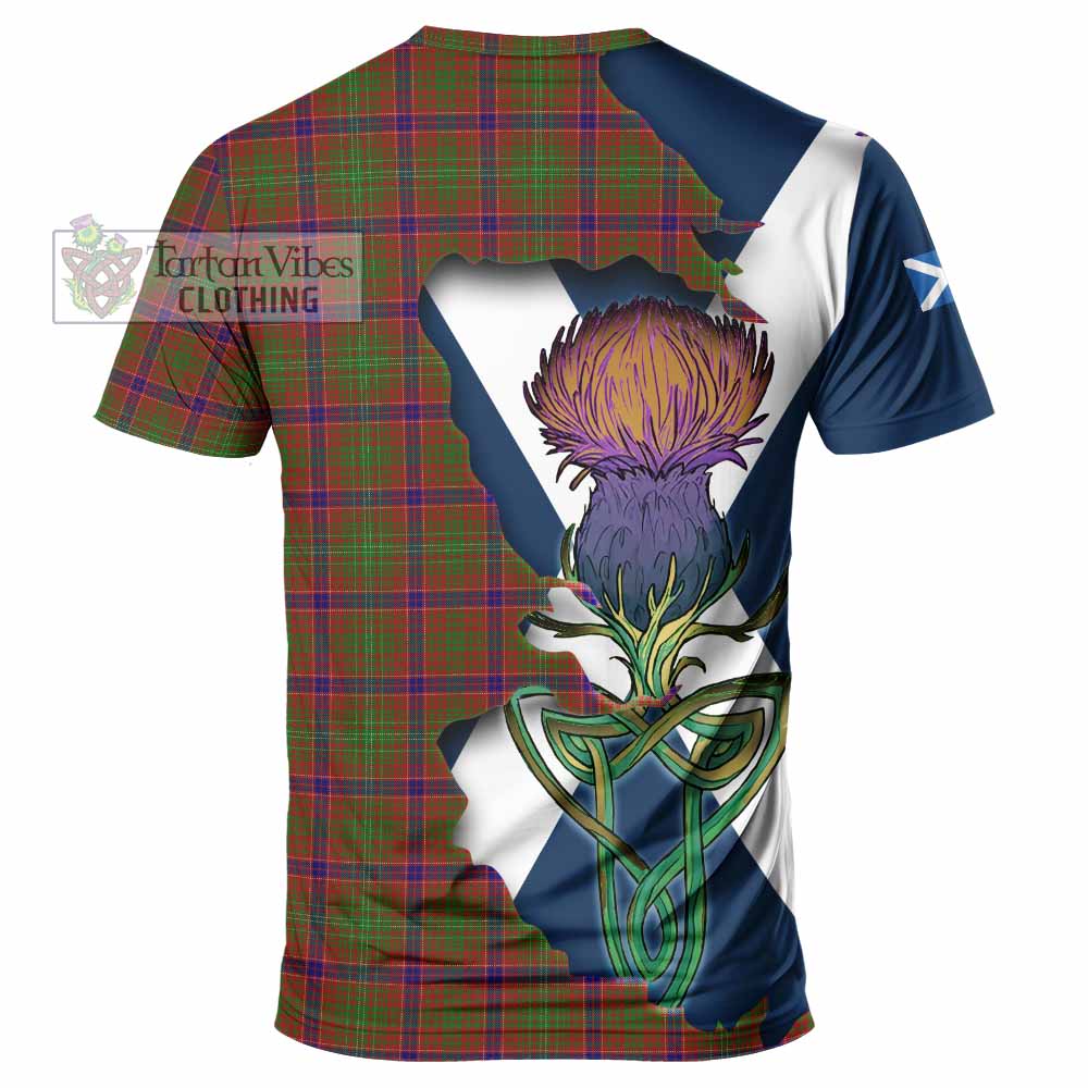 Tartan Vibes Clothing Lumsden Tartan Family Crest T-Shirt Scottish Thistle Celtic Inspired