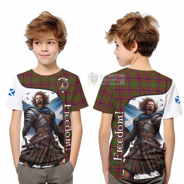 Lumsden Crest Tartan Kid T-Shirt Inspired by the Freedom of Scottish Warrior