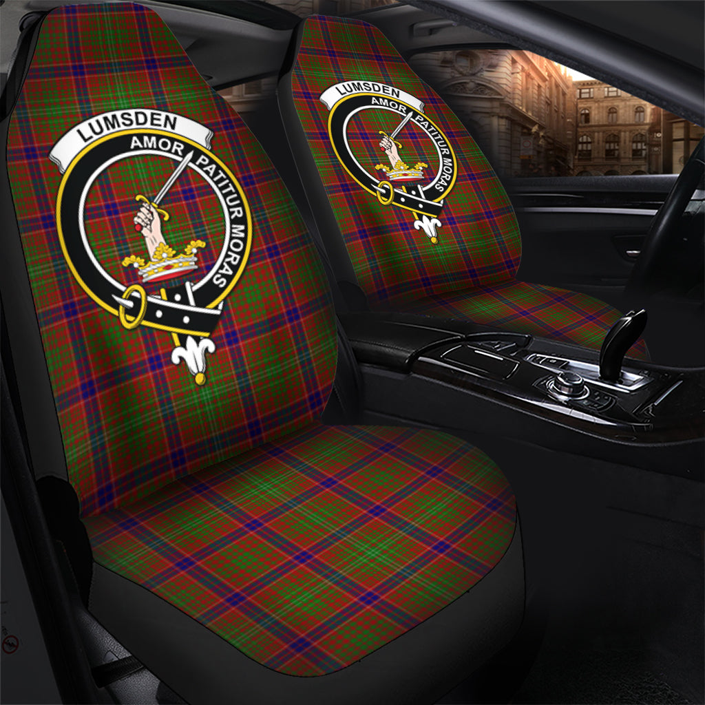 Lumsden Tartan Car Seat Cover with Family Crest - Tartanvibesclothing