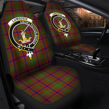 Lumsden Tartan Car Seat Cover with Family Crest - Tartanvibesclothing