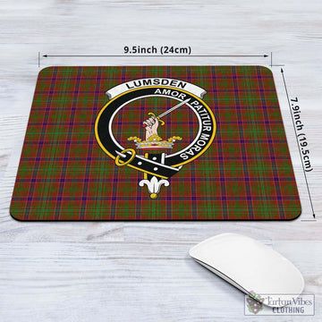 Tartan Vibes Clothing Lumsden Tartan Mouse Pad with Family Crest
