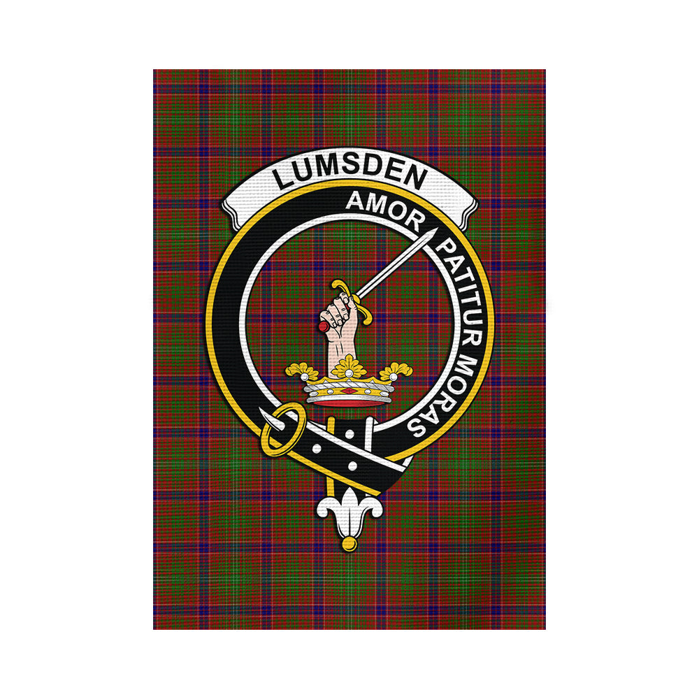 Lumsden Tartan Flag with Family Crest - Tartan Vibes Clothing