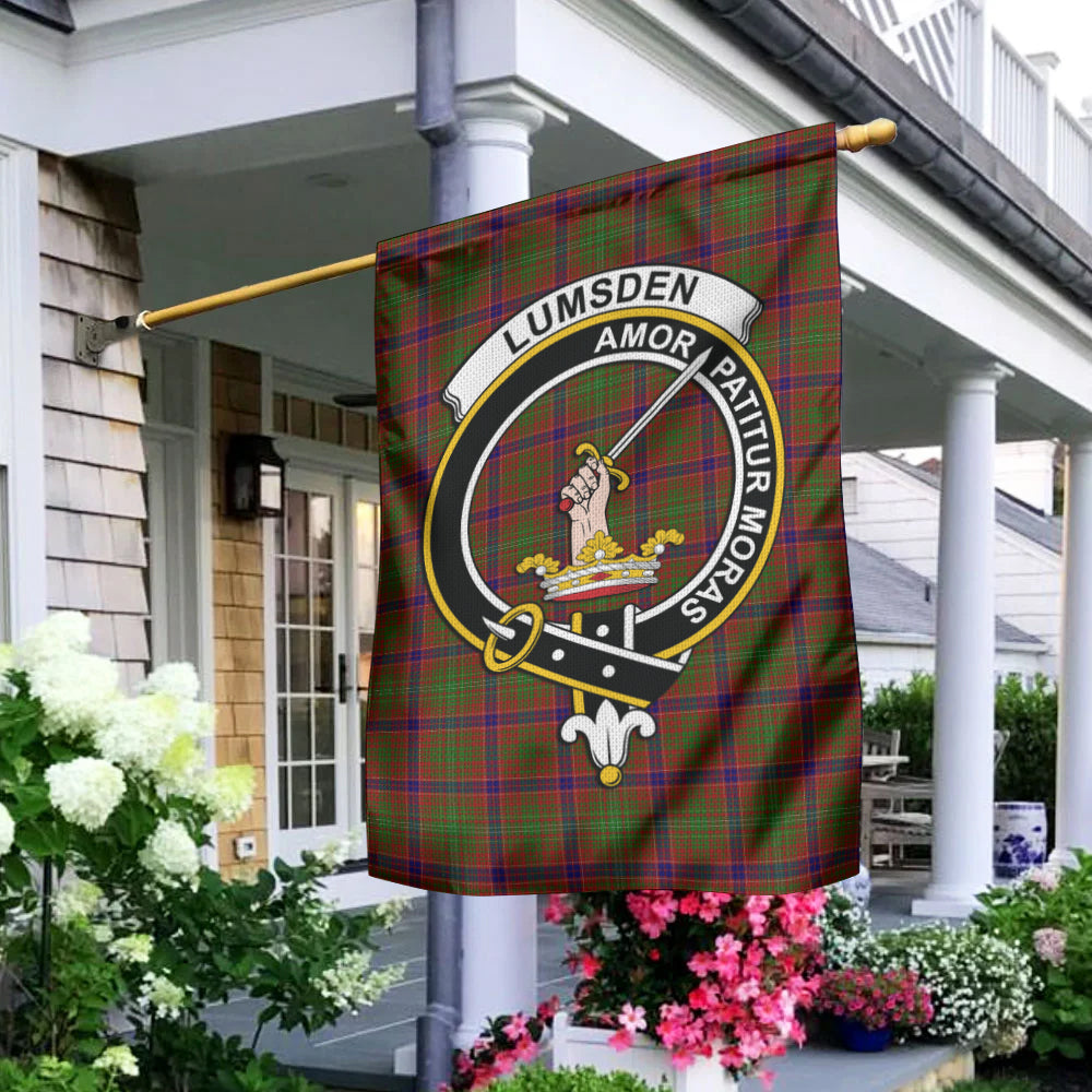 Lumsden Tartan Flag with Family Crest - Tartan Vibes Clothing