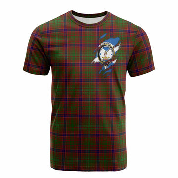 Lumsden Clan Crest In Me Tartan Cotton T-shirt Scotland Flag Style