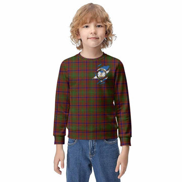 Lumsden Clan Crest In Me Tartan Kid Knitted Sweatshirt Scotland Flag Style