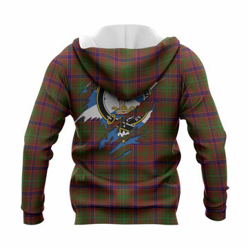 Lumsden Clan Crest In Me Tartan Knitted Hoodie Scotland Flag Style