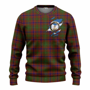 Lumsden Clan Crest In Me Tartan Knitted Sweater Scotland Flag Style