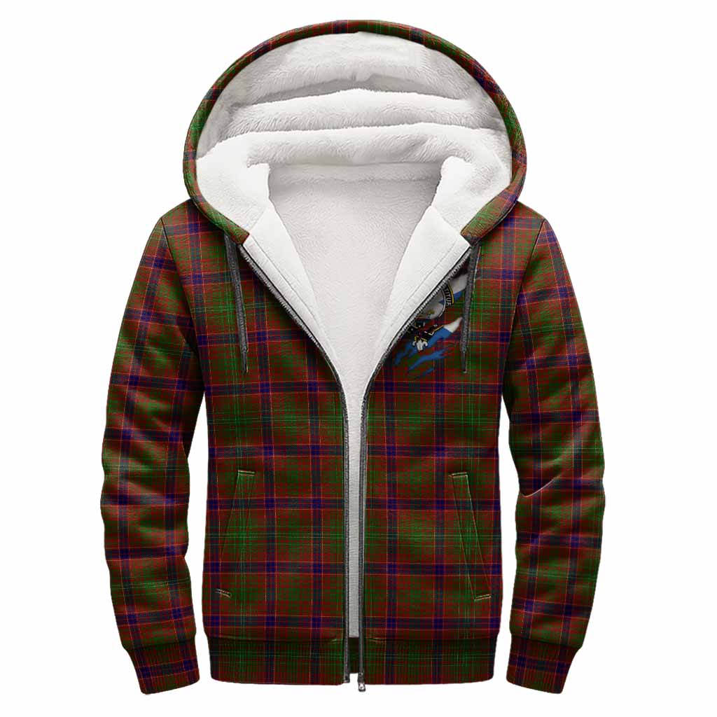 Lumsden Clan Crest In Me Tartan Sherpa Hoodie Scotland Flag Style