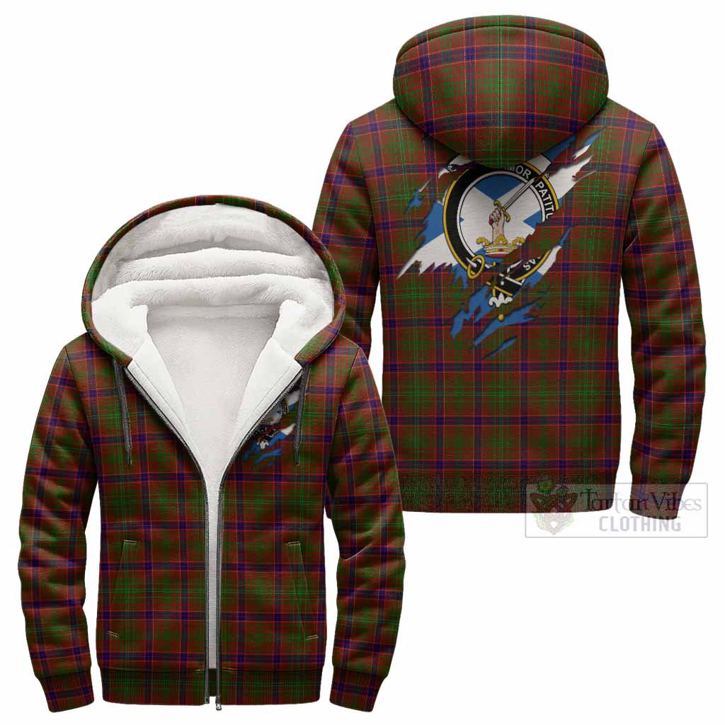 Lumsden Clan Crest In Me Tartan Sherpa Hoodie Scotland Flag Style