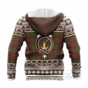 Lumsden Clan Tartan Christmas Knitted Hoodie with Family Crest