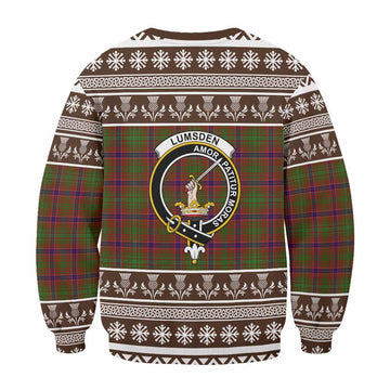 Lumsden Clan Tartan Christmas Sweatshirt with Family Crest
