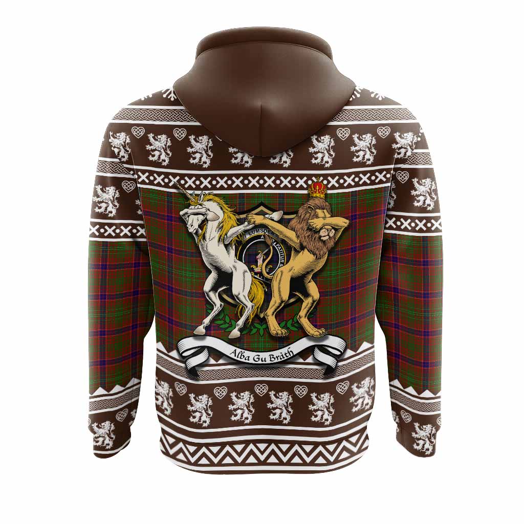 Lumsden Clan Tartan Crest Christmas Hoodie Coat of Arms Funny Style - Tartan Vibes Clothing