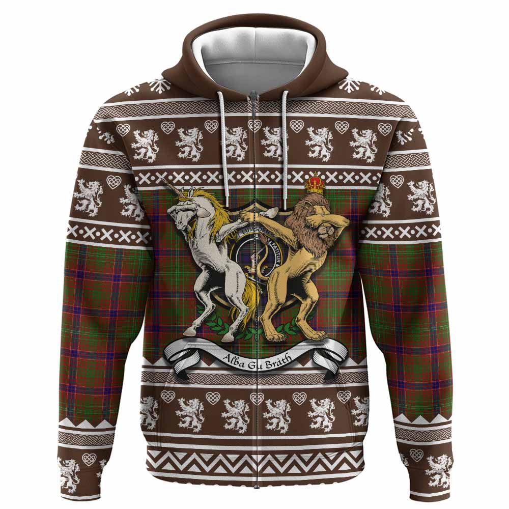 Lumsden Clan Tartan Crest Christmas Hoodie Coat of Arms Funny Style - Tartan Vibes Clothing