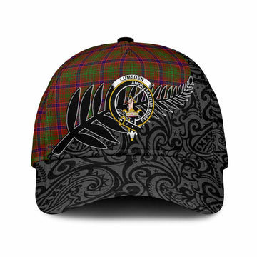 Lumsden Crest Tartan Classic Cap with New Zealand Silver Fern Half Style