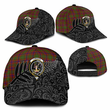 Lumsden Crest Tartan Classic Cap with New Zealand Silver Fern Half Style