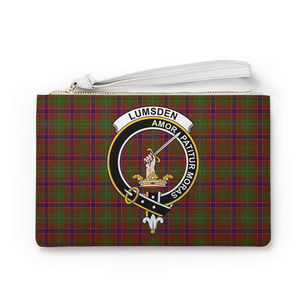 Tartan Vibes Clothing Lumsden Family Crest Tartan Clutch Bag