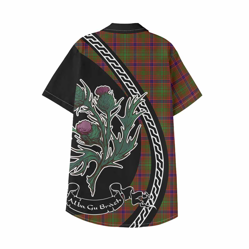 Lumsden Family Crest Tartan Kid Hawaiian Shirt Alba Thistle Inspired - Tartan Vibes Clothing