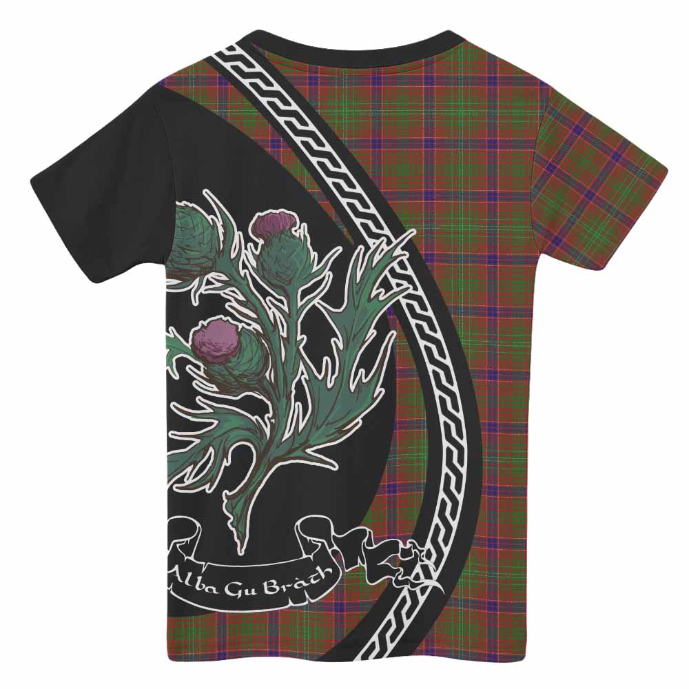 Lumsden Family Crest Tartan Kid T-shirt Alba Thistle Inspired - Tartan Vibes Clothing