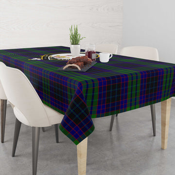 Lumsden Green Tatan Tablecloth with Family Crest