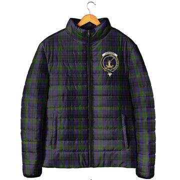 Lumsden Hunting Tartan Padded Jacket with Family Crest