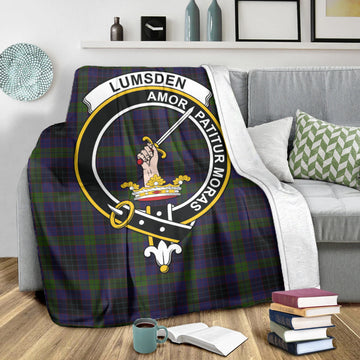 Lumsden Hunting Tartan Blanket with Family Crest