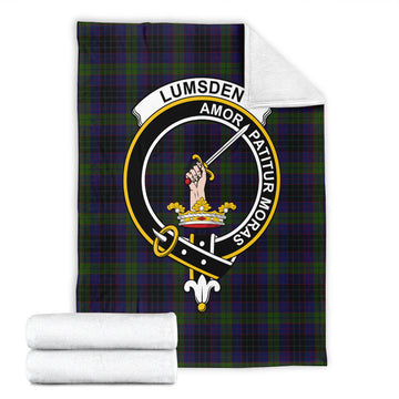 Lumsden Hunting Tartan Blanket with Family Crest