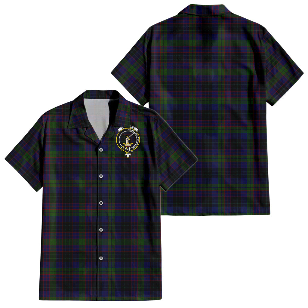 lumsden-hunting-tartan-short-sleeve-button-down-shirt-with-family-crest