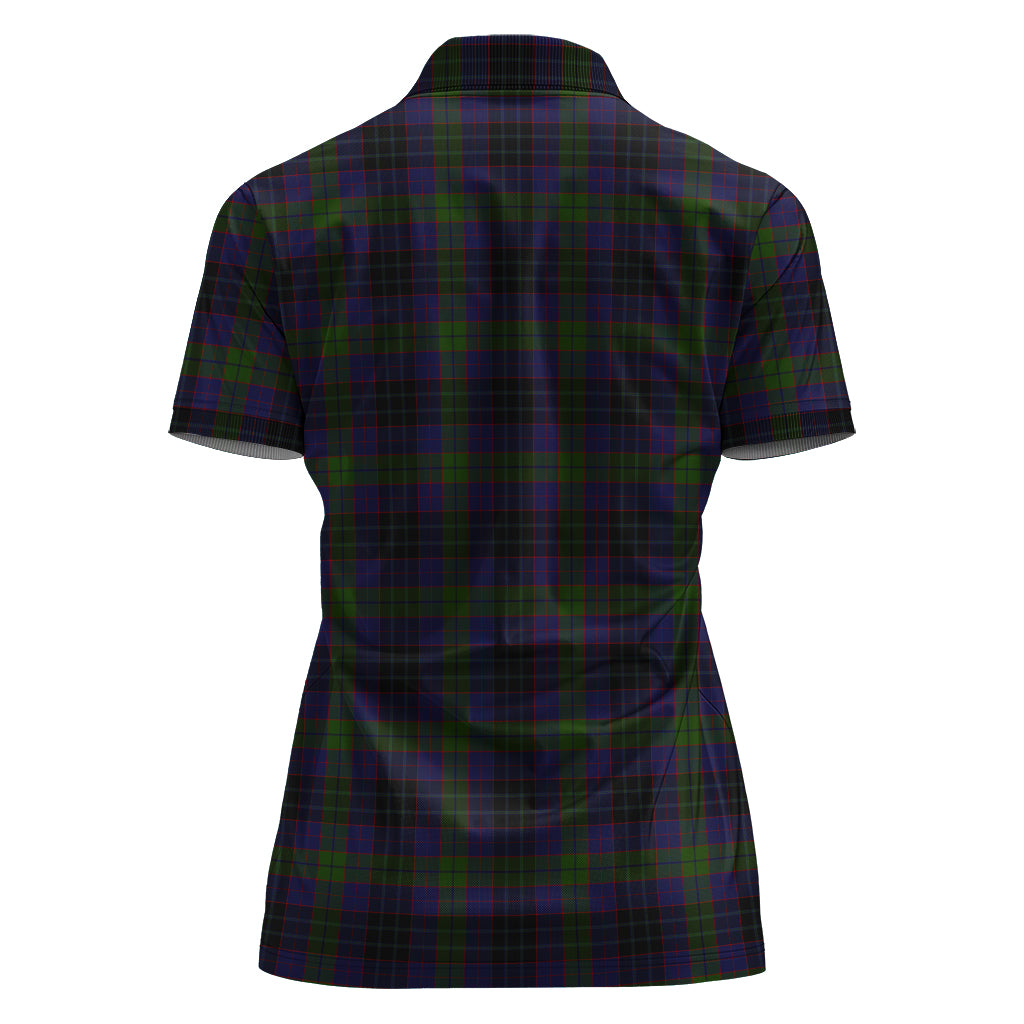 lumsden-hunting-tartan-polo-shirt-with-family-crest-for-women