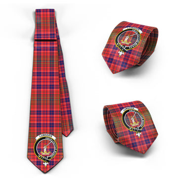 Lumsden Modern Tartan Classic Necktie with Family Crest