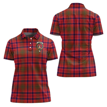 Lumsden Modern Tartan Polo Shirt with Family Crest For Women