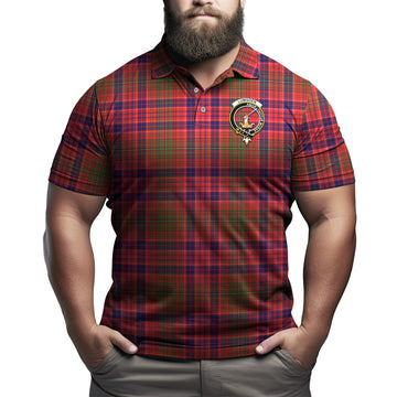Lumsden Modern Tartan Men's Polo Shirt with Family Crest