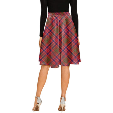 Lumsden Modern Tartan Melete Pleated Midi Skirt