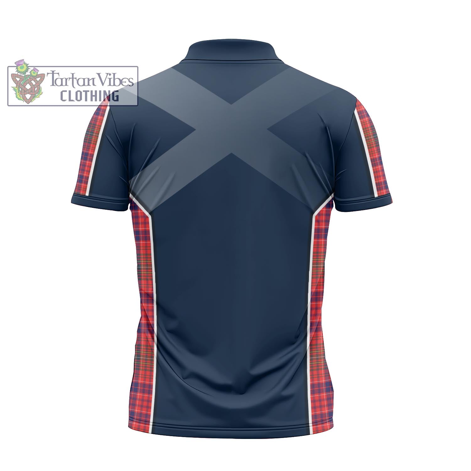 Tartan Vibes Clothing Lumsden Modern Tartan Zipper Polo Shirt with Family Crest and Lion Rampant Vibes Sport Style