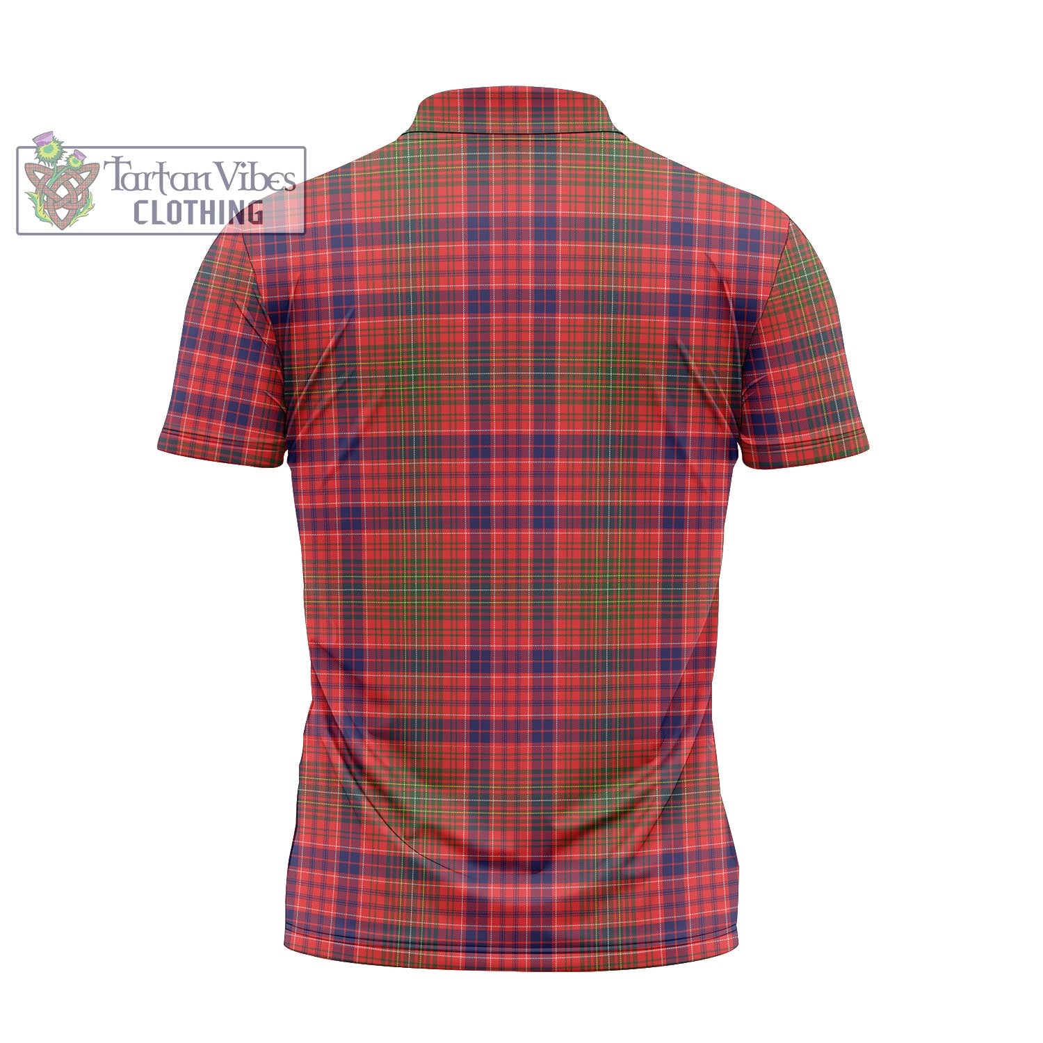Tartan Vibes Clothing Lumsden Modern Tartan Zipper Polo Shirt with Family Crest