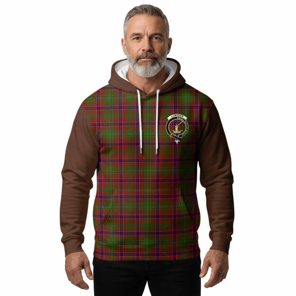 Lumsden Tartan Accent Hoodie with Family Crest