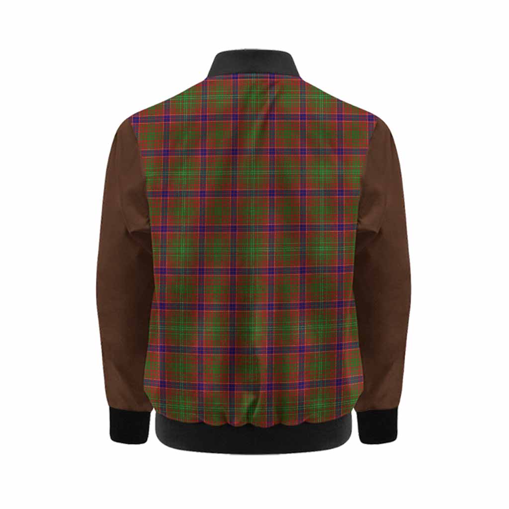 Lumsden Tartan Accent Kid Bomber Jacket with Family Crest