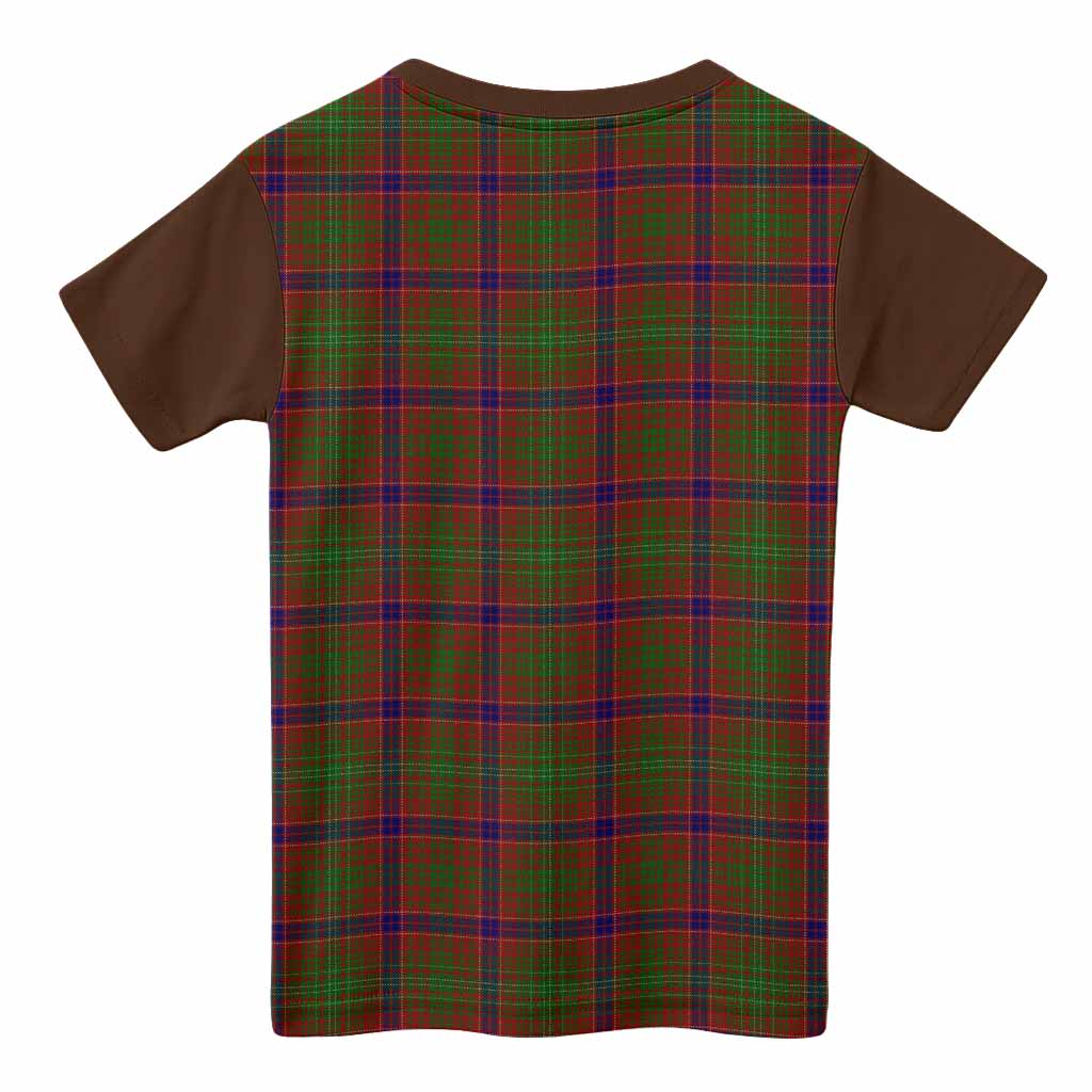 Lumsden Tartan Accent Kid T-shirt with Family Crest