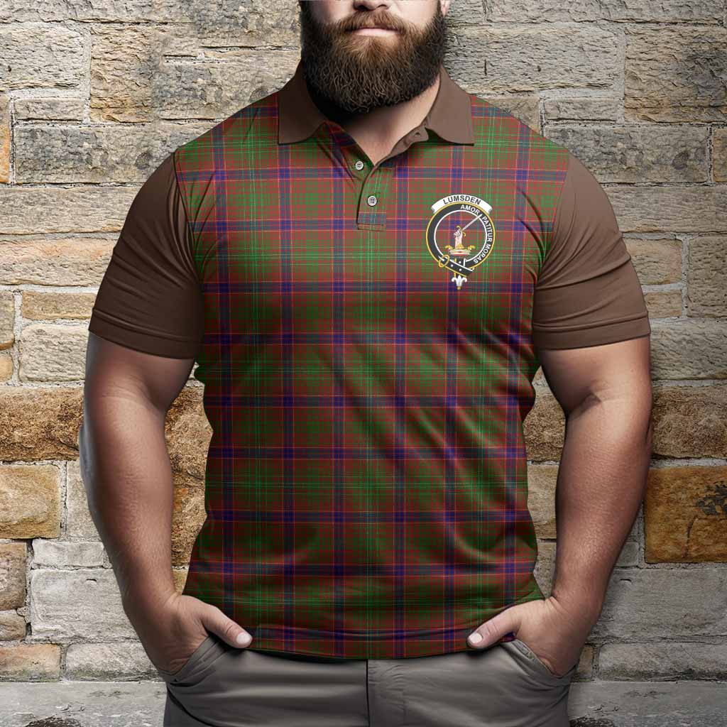Lumsden Tartan Accent Polo Shirt with Family Crest