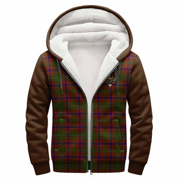 Lumsden Tartan Accent Sherpa Hoodie with Family Crest