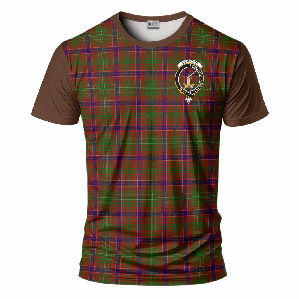 Lumsden Tartan Accent T-Shirt with Family Crest