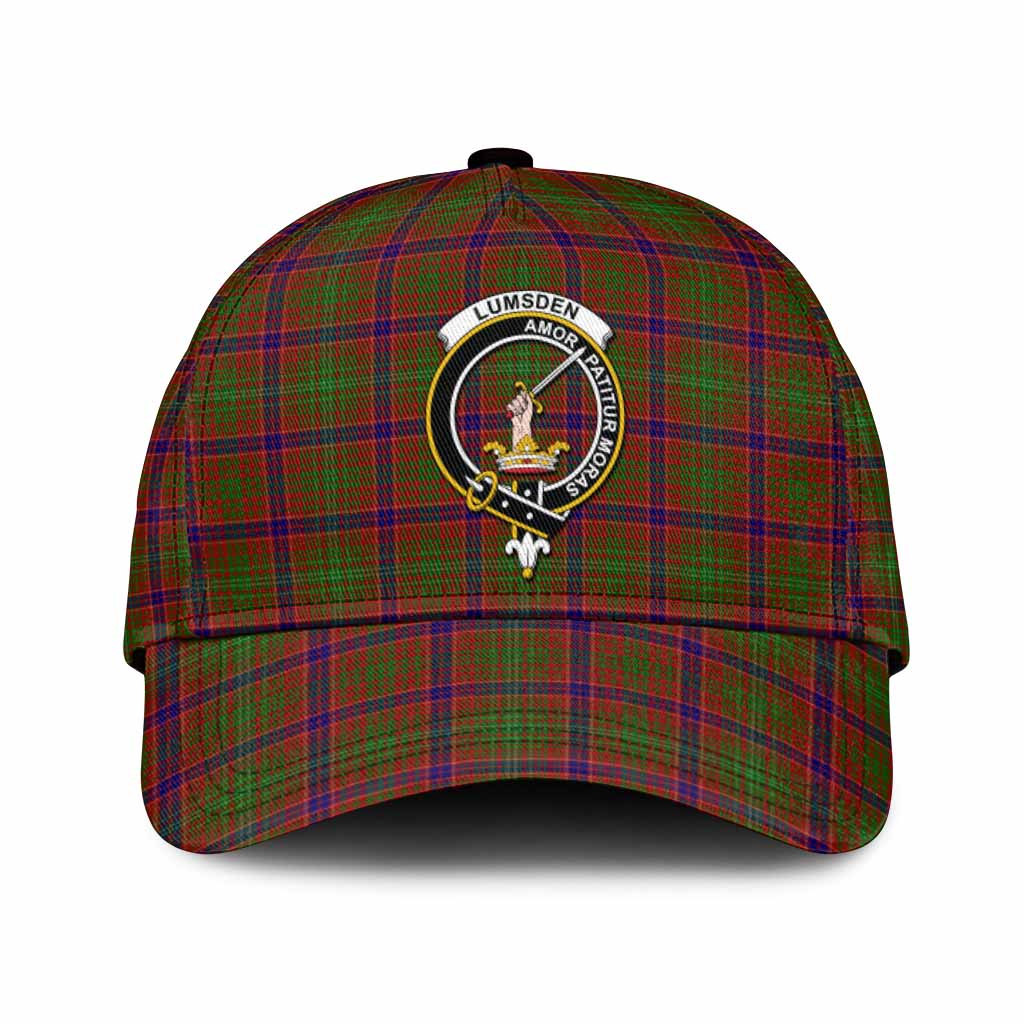 Lumsden Tartan Classic Cap with Family Crest