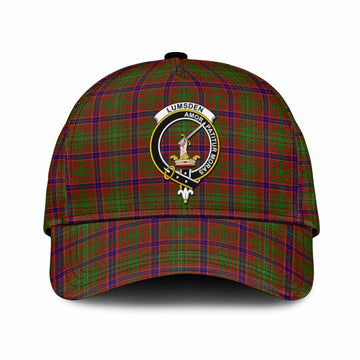 Lumsden Tartan Classic Cap with Family Crest