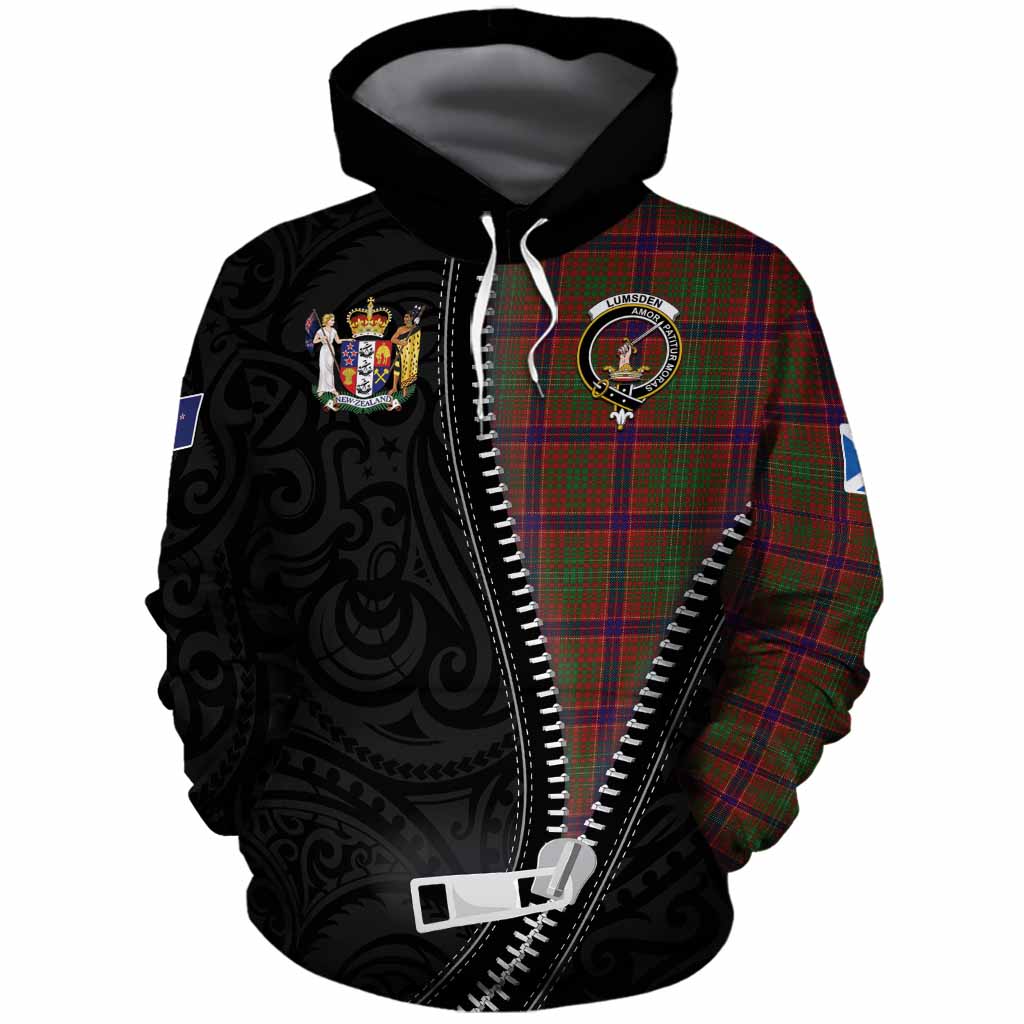 Lumsden Tartan Cotton Hoodie New Zealand Pattern Unique Zipper Stylized