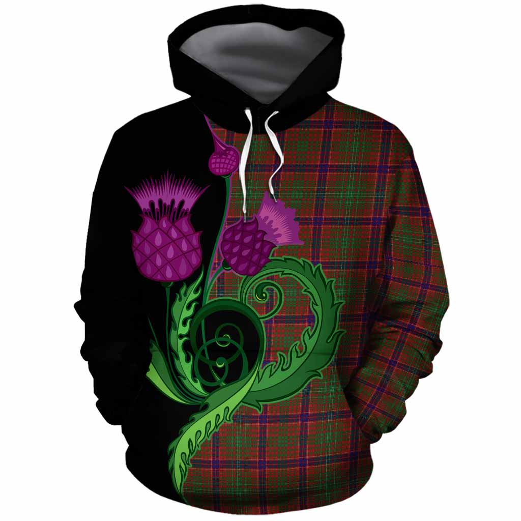 Lumsden Tartan Cotton Hoodie Traditional Scottish Thistle
