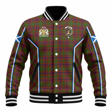Lumsden Tartan Crest Baseball Jacket Scotland Coat of Arm Flag Style